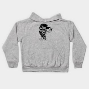 Gordon Setter dog portrait hunting dog Kids Hoodie